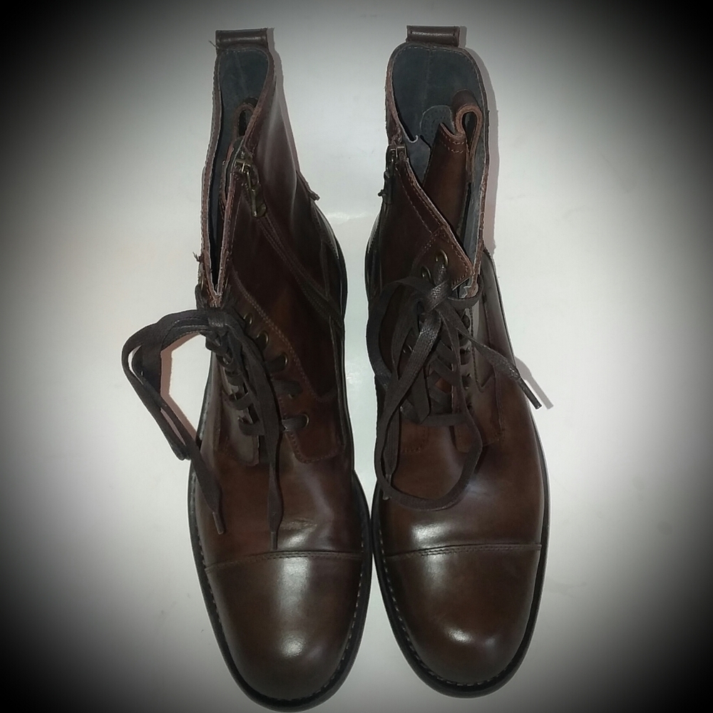 #4 NEW John Varvatos USA Combat boot Soil Brown